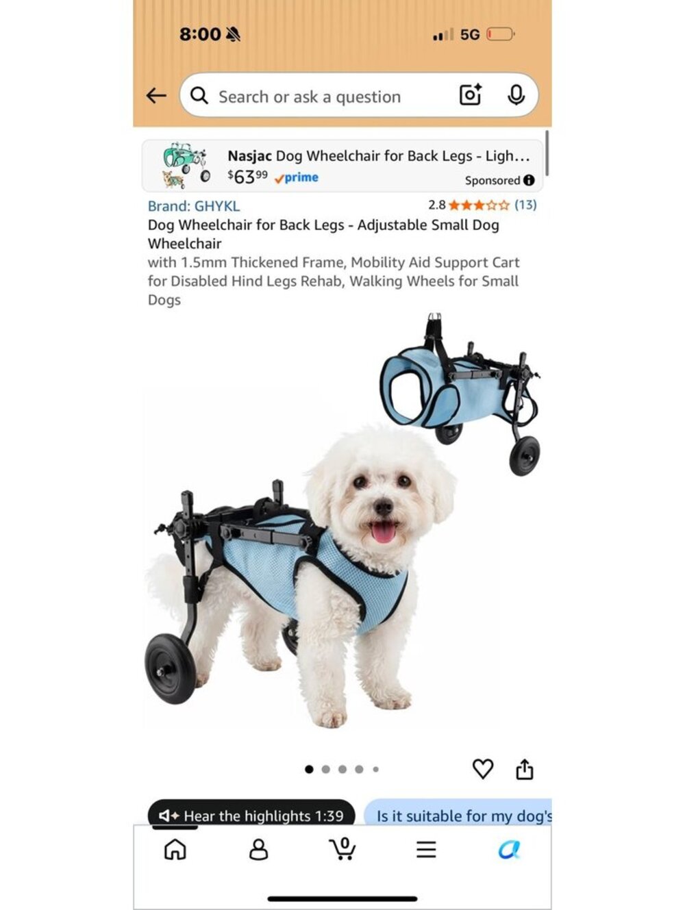 Dog Wheelchair